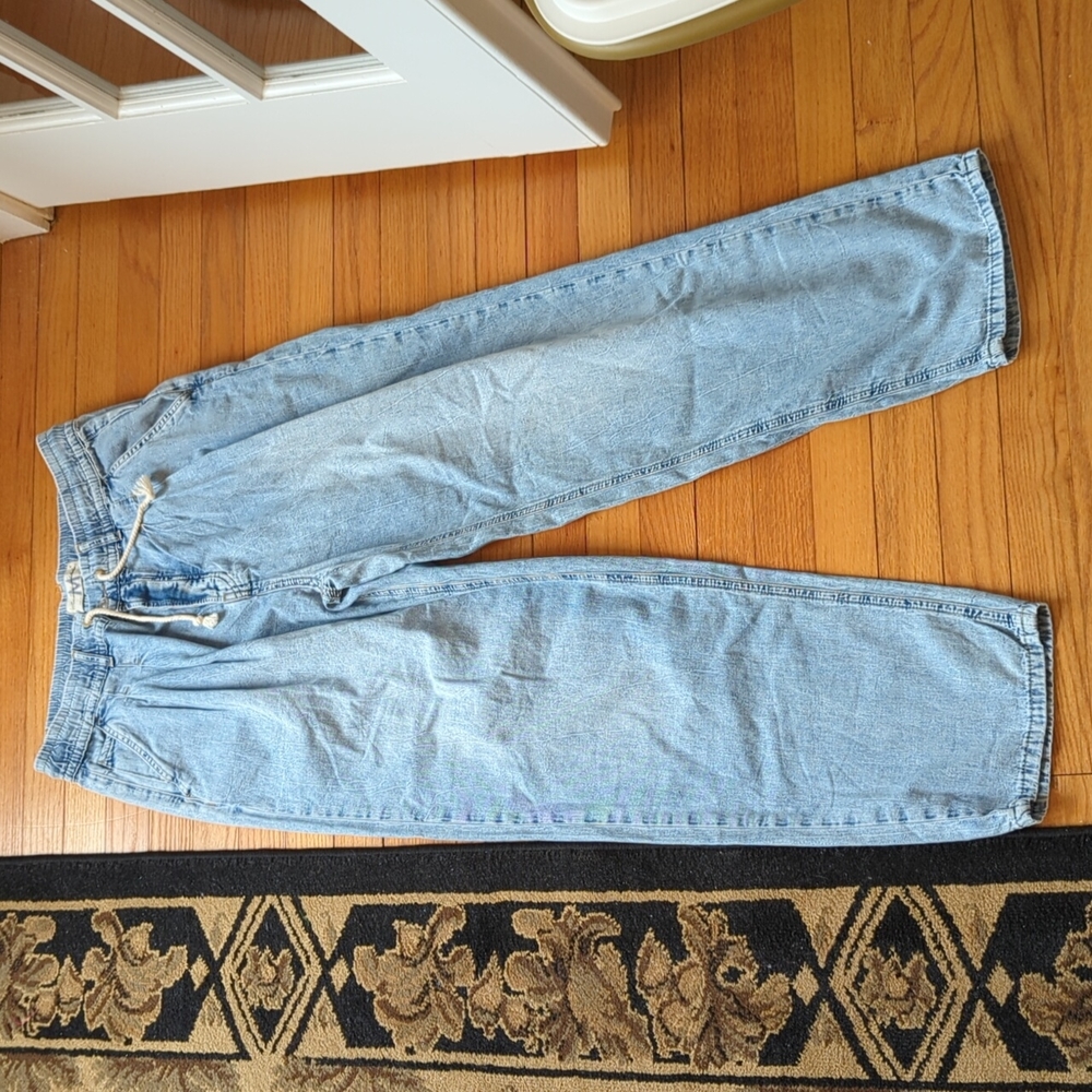 We The Free Free People Light Jeans Soft Comfortable Drawstring Like New Unworn